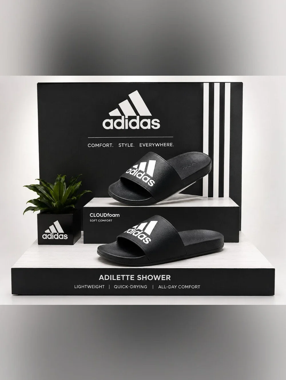 adidas Adilette Shower Slides – NIBMen's Size 9M/10W